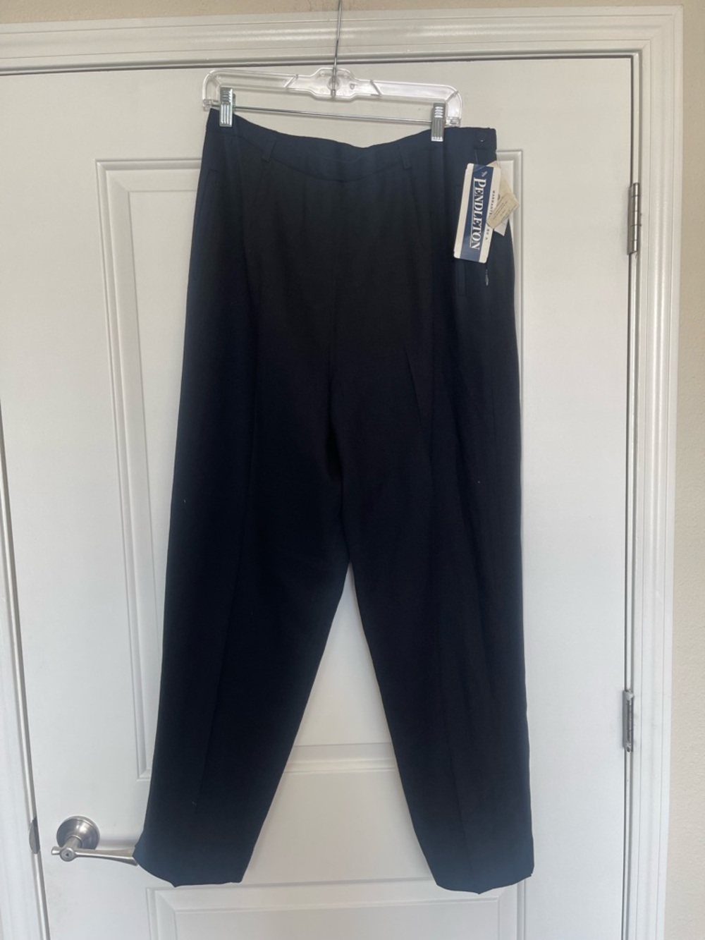 NWT PENDLETON 18 DRESS SLACKS PANTS BLACK LINED VIRGIN WOOL HIGH WAIST NEW